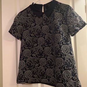 Banana Republic lace blouse with Peter Pan collar